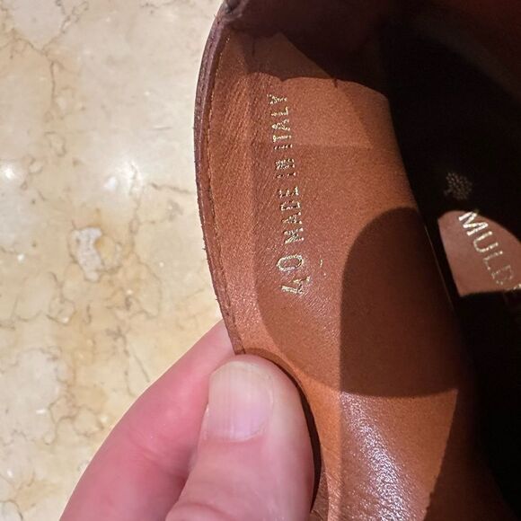 Mulberry brown leather booty with silver hardware. Size 10. Very gently worn - Picture 9 of 16